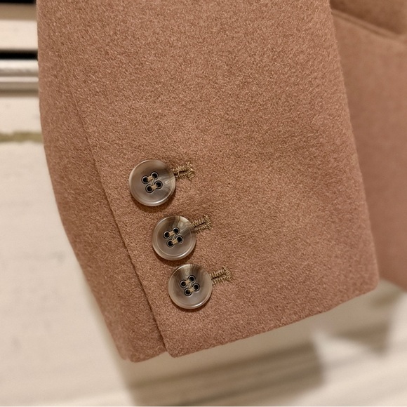 Trouvé Collarless Camel/Black Wool Blazer - Picture 7 of 10